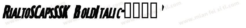 RialtoSCapsSSK BoldItalic字体转换